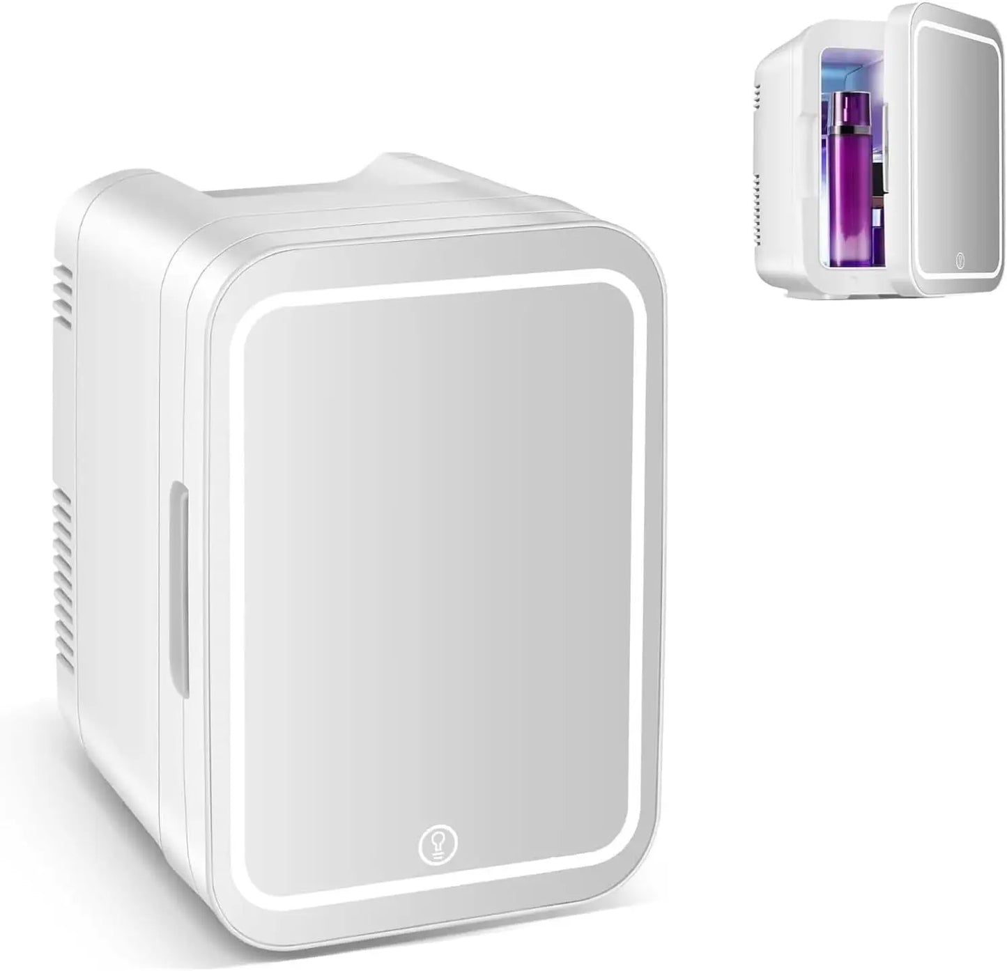 Mini Skincare Fridge 6L With LED Makeup Mirror