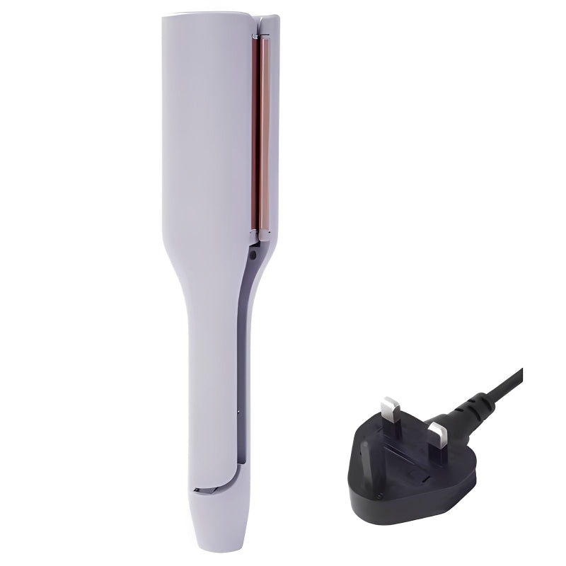 Purple Hair curler with plug on a white background