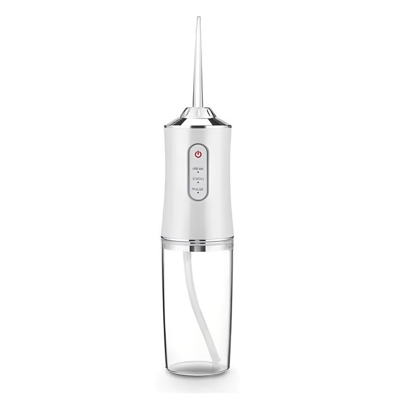 White dental water flosser on a white background