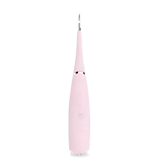 Pink dental tool on a white background